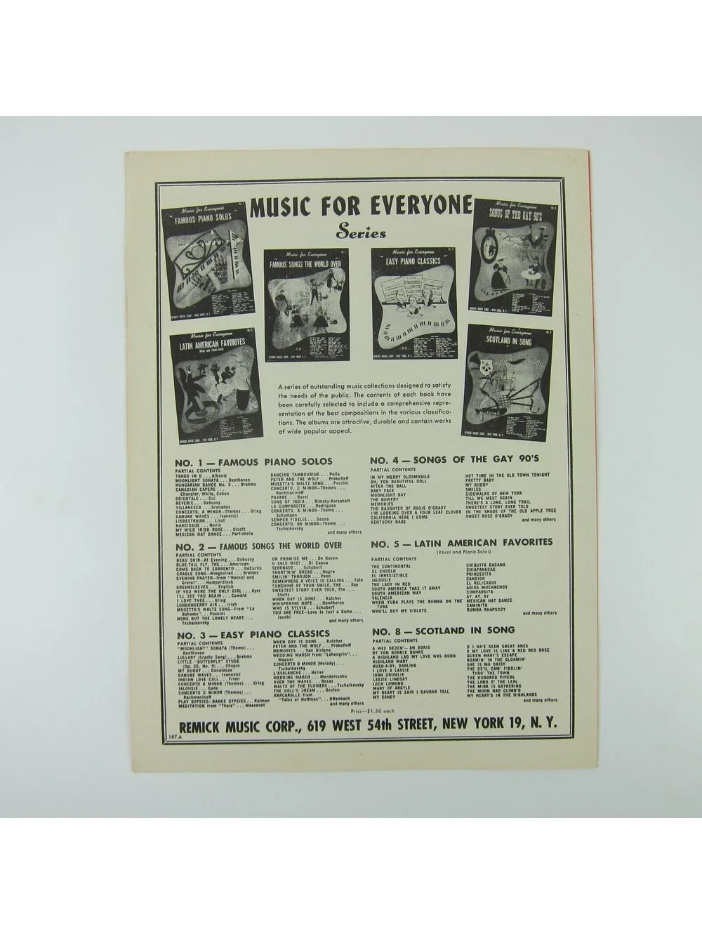 Sheet Music The High And The Mighty John Wayne Claire Trevor Laraine Day 1944